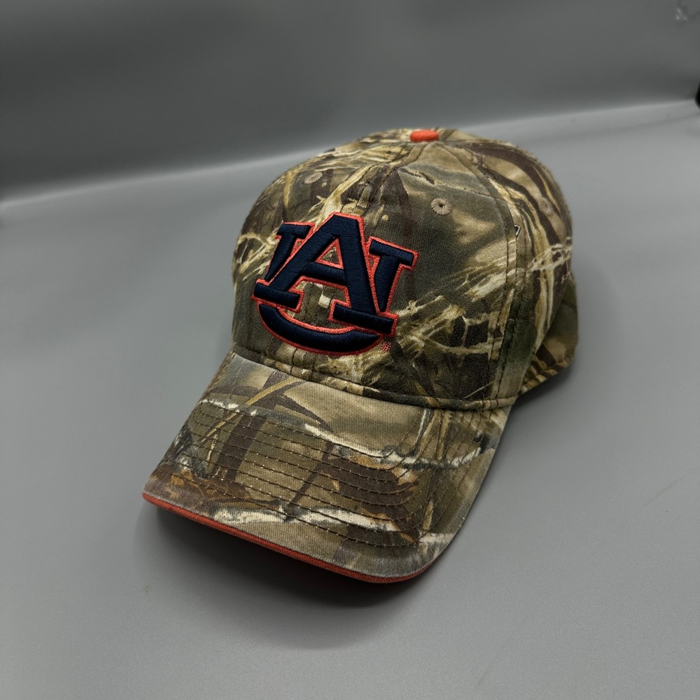 The Game Auburn Tigers Camo Hat Mens Adjustable RealTree Camouflage Baseball Cap